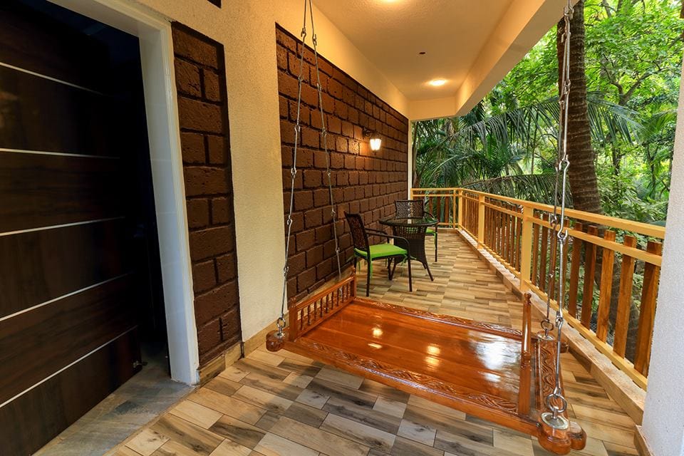 Balcony with swing Vihang resort