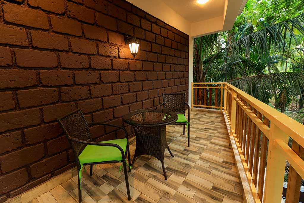 Double Deluxe room with balcony at Vihang resort
