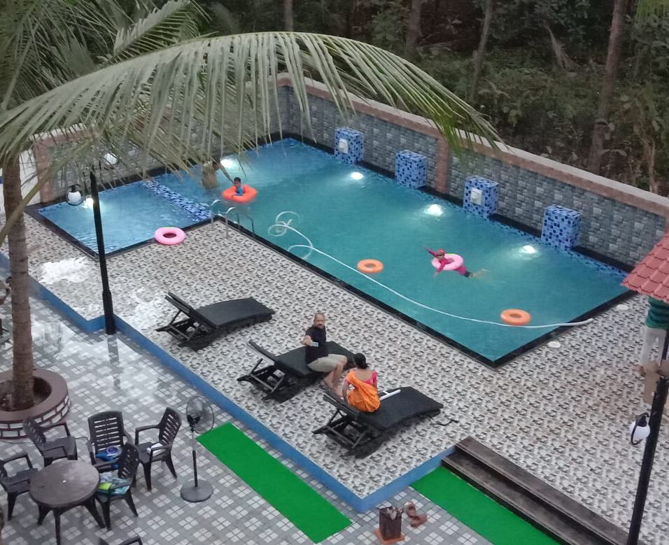 Swimming pool upper view at Vihang resort