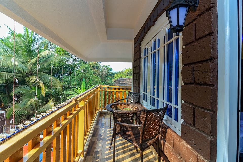 Double Deluxe room with balcony at Vihang resort
