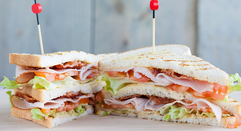 Club sandwich for breakfast at Vihang Resort